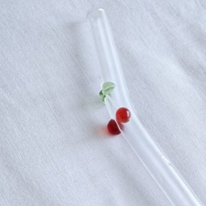 Glass Cherry straw