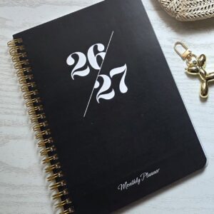 2026 monthly planner black